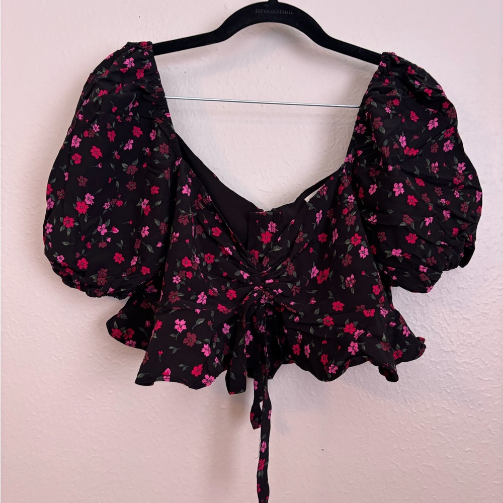 X Revolve For Love & Lemons Tie Blouse M - Picture 3 of 7